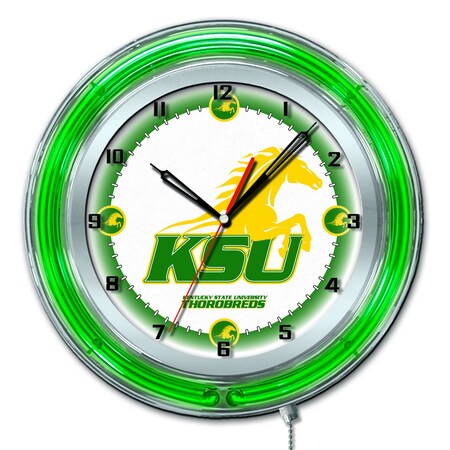 Kentucky State University Double Neon 19 Clock